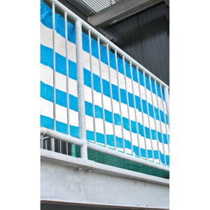 Bielo-modrá plastová balkónová zástena 500x90 cm - Garden Pleasure