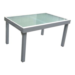 Záhradný jedálenský stôl so sklenenou doskou 90x135 cm Lola - Garden Pleasure