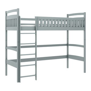 Sivá vyvýšená detská posteľ 90x200 cm Mia - Lano Meble